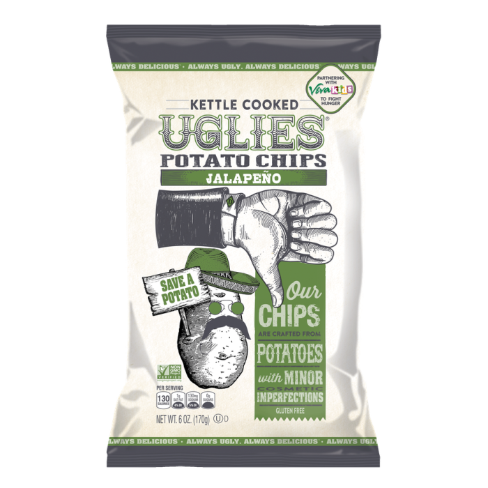 Uglies Kettle Cooked Potato Chips, Jalapeno Flavor, 6 oz.