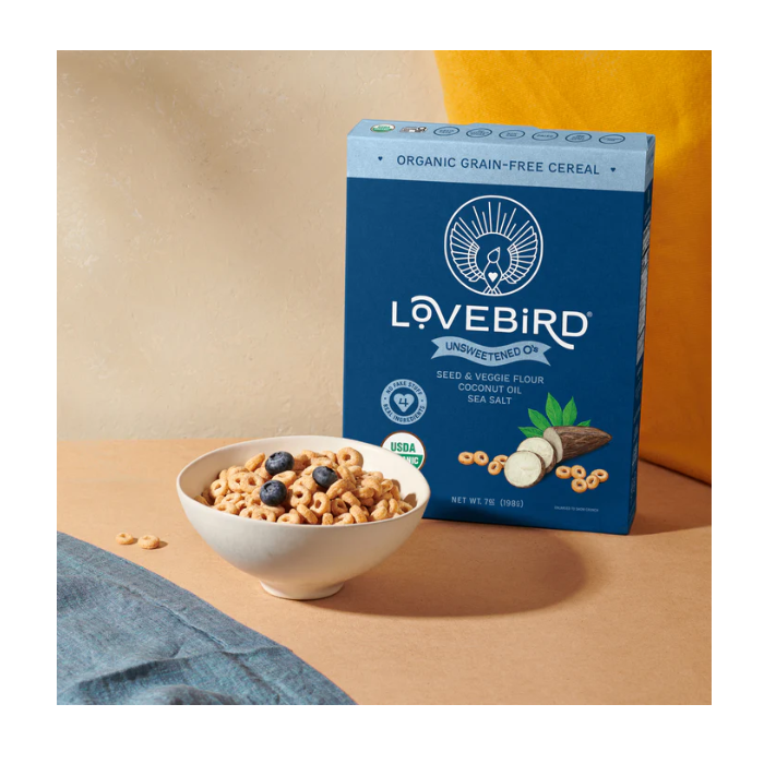 Lovebird Unsweetened O's Cereal, 7 oz.