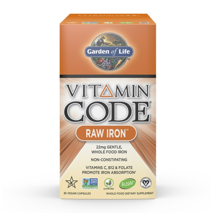 Garden of Life Vitamin Code RAW Iron, 30 Capsules