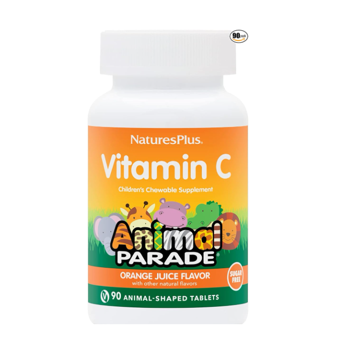 Nature's Plus Animal Parade Children's Vitamin C, Sugar Free, 90 Chewable Animals
