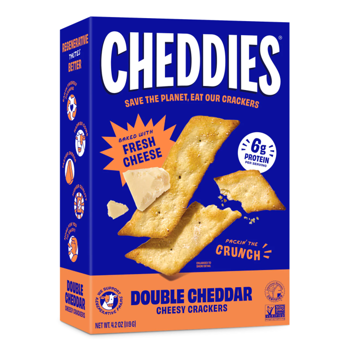 Cheddies Crackers Double Cheddar - Front view