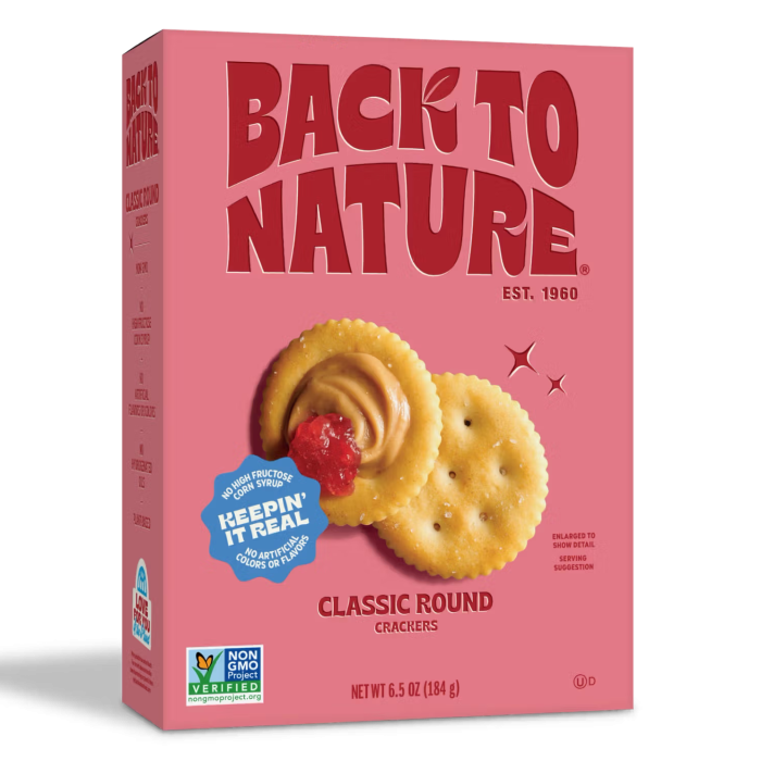 Back to Nature Classic Round Crackers - Front view