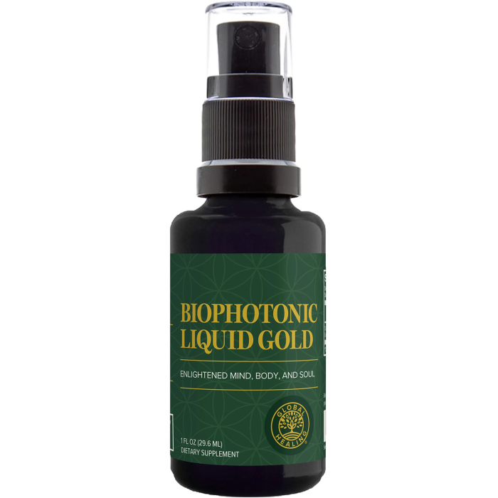 Global Healing Biophotonic Liquid Gold - Front view