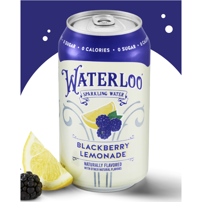 Waterloo Sparkling Water Blackberry Lemonade, 12 oz. 