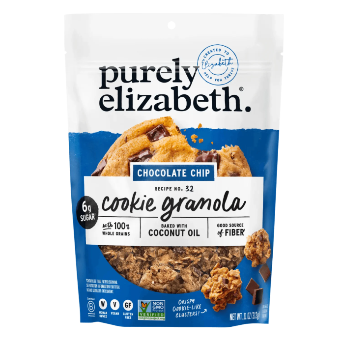 Purely Elizabeth Cookie Granola Chocolate Chip - Front view