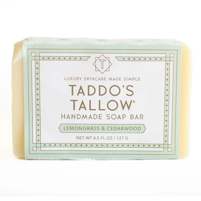 Taddo's Tallow Natural Tallow Soap Lemongrass and Cedarwood - Front view