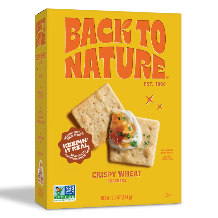 Back to Nature Crispy Wheat Crackers - Front view