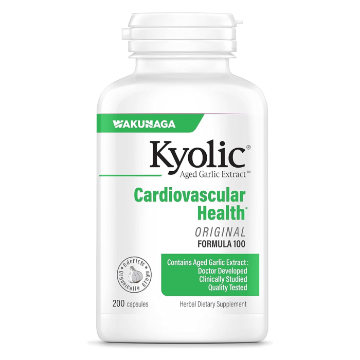 Kyolic Garlic Aged Formula 100, 200 Capsules - Front view