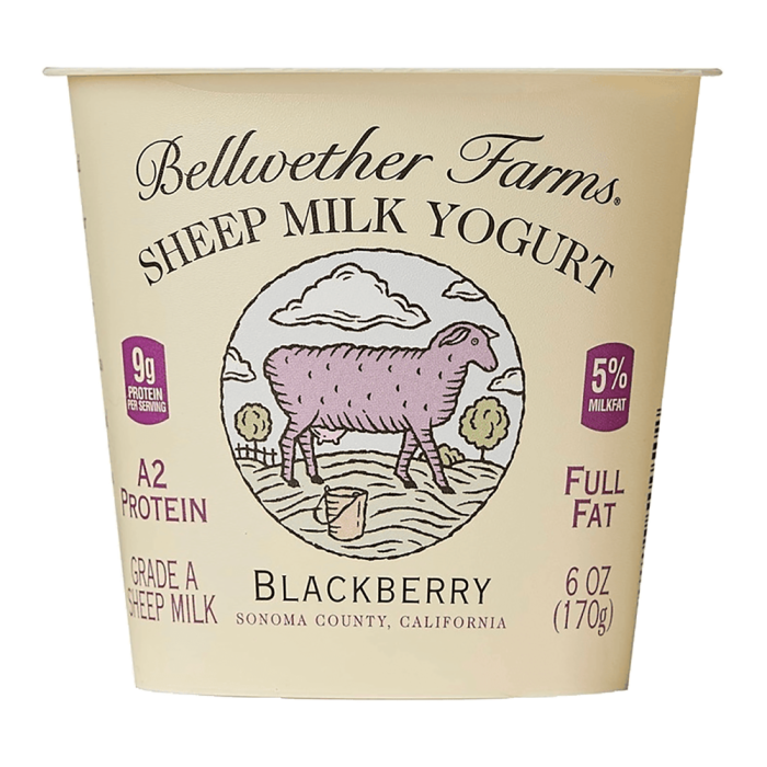 Bellwether Farms Blackberry Sheep Milk Yogurt - Front view