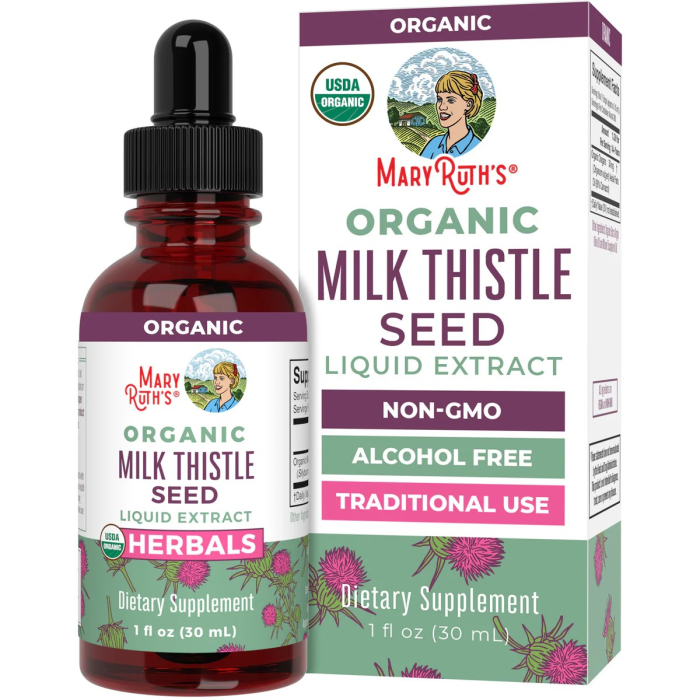 MaryRuth's Organic Milk Thistle Seed Liquid Drops - Front view