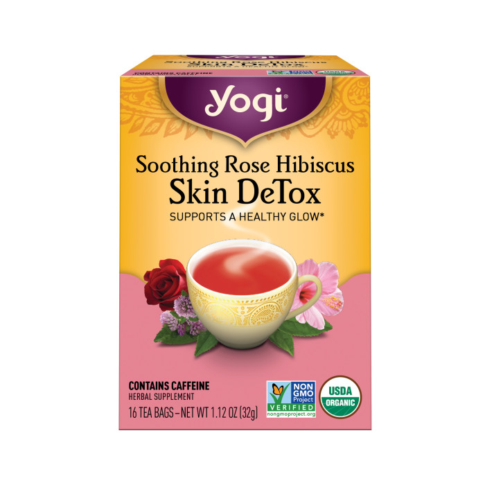 Yogi Soothing Rose Hibiscus Skin Detox, 16 Tea Bags