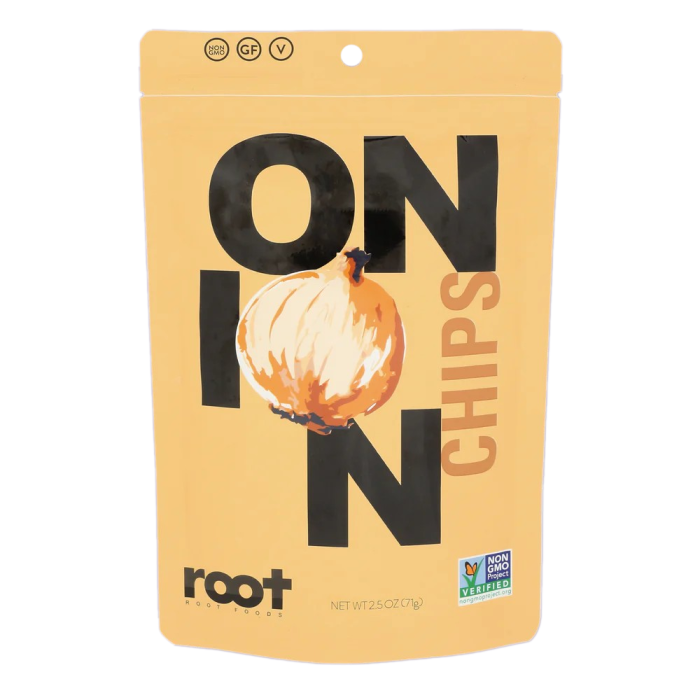 Root Foods Onion Chips - Front view