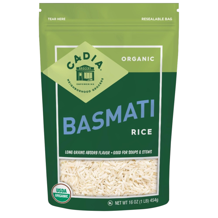 Cadia Organic White Basmati Rice - Front view